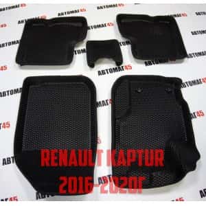 BORATEX коврики в салон 3D EVA ЭВА Renault Kaptur c 2016-2020г черные рисунок ромб комплект 5шт