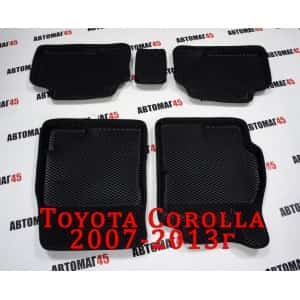 BORATEX коврики в салон 3D EVA ЭВА Toyota Corolla 2007-2013г черные рисунок ромб комплект 5шт