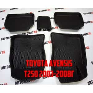 BORATEX коврики в салон 3D EVA ЭВА Toyota Avensis 2002-2009г черные рисунок ромб комплект 5шт