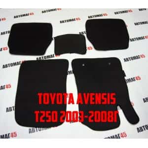 EVA ЭВА коврики в салон Toyota Avensis 2-е поколение 2002-2009г черный рисунок ромб комплект 4шт