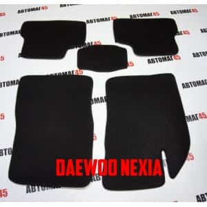 EVA ЭВА коврики в салон Daewoo Nexia черные рисунок ромб комплект 4шт
