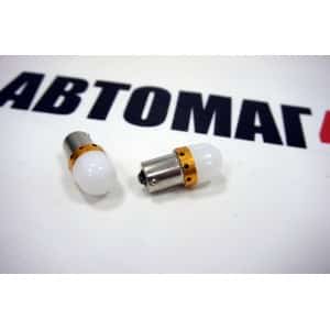 Лампа светодиодная T8 9 диодов 12V белая матовая с цоколем T4W 1шт