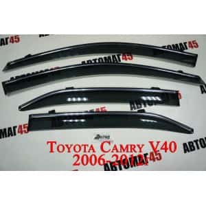 Дефлекторы окон Toyota Camry V40 2006-2012г с хромом комплект 4шт