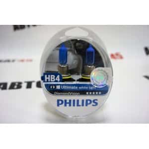 Philips лампа HВ4 Diamond Vision 12V 51W 5000K ярко-белый 2шт