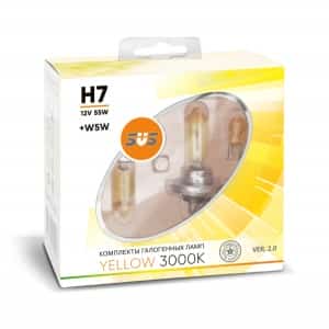 SVS лампа H7 Yellow 12V 55W 3000K 2шт