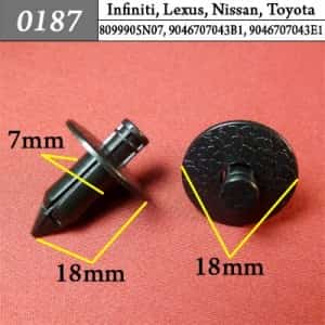 0187 Клипса пистон для Infiniti Lexus Nissan Toyota