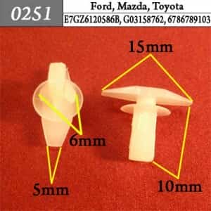 0251 Клипса пистон для Ford Mazda Toyota