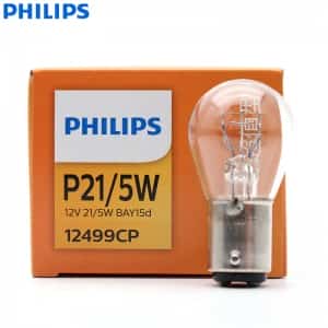 Philips лампа P21/5W 12V 2 контакта металлический цоколь