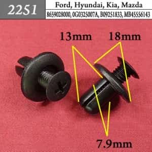 2251 Клипса пистон для Ford Hyundai Kia Mazda