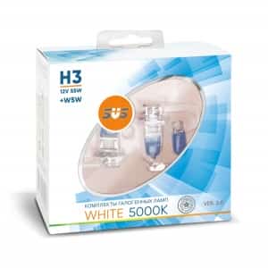 SVS лампа H3 White 12V 55W 5000K 2шт