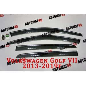 Дефлекторы окон Volkswagen Golf 7 2013-2019г хром молдинг комплект 4шт