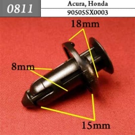 0811 Клипса пистон для Acura Honda 