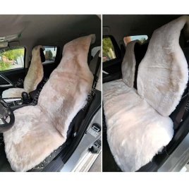 Рус Автотренд  Накидки короткий ворс мутон бежевый 140x55 на весь салон 5шт   