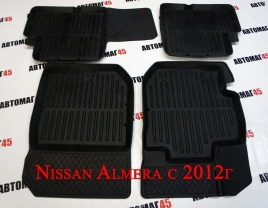 Коврики  в салон Nissan Almera c 2013г комплект 4шт   