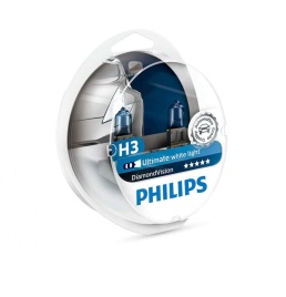 Philips  лампа H3 Diamond Vision 12V 55W 5000K ярко-белый 2шт   