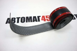 Защитная накладка на пороги авто универсальная карбон 3м