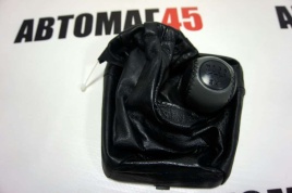 Azard  Ручка КПП с чехлом Лада Kalina Калина экокожа черно-серая   