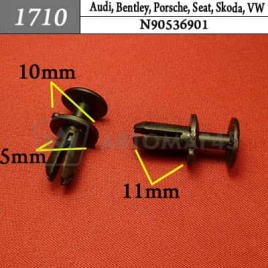 1710 Клипса пистон для Audi Bentley Porsche Seat Skoda Volkswagen