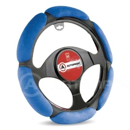Autoprofi  оплетка руля спонж черно-синий 6 лепестков М SP-5026   