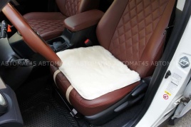 Maximal Накидка  подушка на сиденье короткий ворс белый 50х55см   