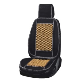 Skyway  накидка на сиденье шариковый массажер 132х50см черный светлое дерево   