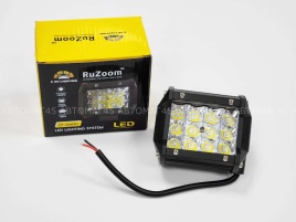 Ruzoom CF-36WRU фара светодиодная 12 диодов 6000К 1000Lm 12V  квадрат 36Вт дальний свет 1шт гар 1мес