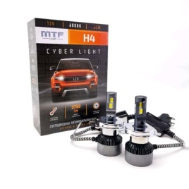 MTF Cyber light светодиодные лампы LED 2шт H4 12В 45W 6000K 3750Lm гарантия 12мес   
