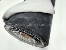 Материал потолочный на поролоне алькантара черный 4мм 1м х1,5м шаг 0,5метра  