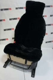 Рус Автотренд  Накидки короткий ворс мутон черный без подклада с боками 140х55см 2шт   