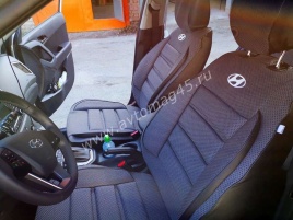 Авточехлы  Hyundai Creta 1 Хендай Крета 1 2015-2021г жаккард черно-серый Ижевск  