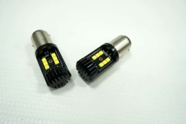 C2R  лампа светодиодная P21/5W T25/5 12 COB c цоколем 6000K 400Lm двухконтактная белая 2шт