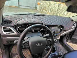 Накидка на панель Lada Vesta седан Веста Lada SW Vesta SW Cross с красной ниткой экокожа 