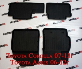 Коврики  в салон Toyota Corolla 2007-2013г Toyota Auris 2006-2013г комплект 4шт   