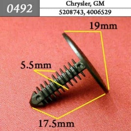 0492 Клипса пистон для Chrysler GM