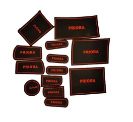 Коврики в ниши Лада Lada Приора Priora 1 красные буквы 13пр.