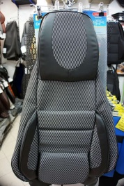 Авточехлы  Газель Next трехместная короткая база жаккард черный 