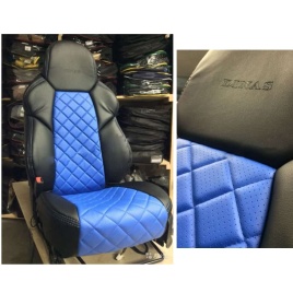 Драйв  чехлы универсальные экокожа Ромбы черный синий комплект   