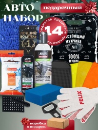 Подарочный набор для ухода за автомобилем 14 предметов 
