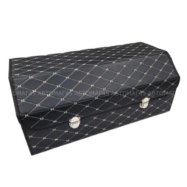 C2R Органайзер  багажника кофр экокожа черный с бежевой ниткой 70 x 30 x 30см MAXIMAL Big  