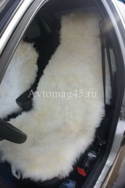 Накидка  на сиденье длинный ворс белый 140х55см 1шт   