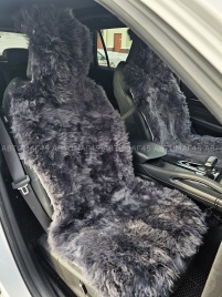 Накидка  на сиденье длинный ворс темно-серый 140x50см 1шт   