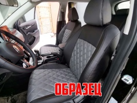 Авточехлы  Mitsubishi L200 Мицубиси L200 2006-02.2016г 4 поколение экокожа черный ромб   