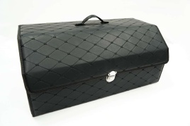 Kingqueen Органайзер  багажника кофр экокожа черный с черной ниткой 65 x 30 x 30см 