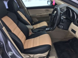 Экстрим  чехлы универсальные экокожа черный бежевый комплект   