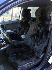 Maximal Накидки комбинированные из овчины черный 140х55см 1шт БРАК   