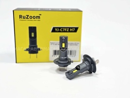 Ruzoom YJ-C7FZ  светодиодные лампы LED 2шт H7 10-16В 18W 6000K 4000Lm гарантия 6мес   