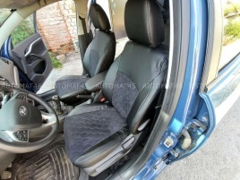 Авточехлы  Kia Rio с 2017г Rio X-Line с 2017г Hyundai Solaris c 2017г экокожа алькантара черная соты