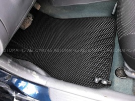 EVA ЭВА  коврики в салон Hyundai Accent 1999-2012г черные рисунок ромб комплект 5шт   