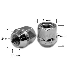T0703 Гайка колесная иномарки М14*1,5*26 кл.21 конус откр. CH JN-222