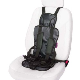 Масяня Автокресло бескаркасное универсальное 1,2,3 группа от 1-12 лет вес 9-36 кг черный